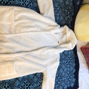 Fluffy white cardigan